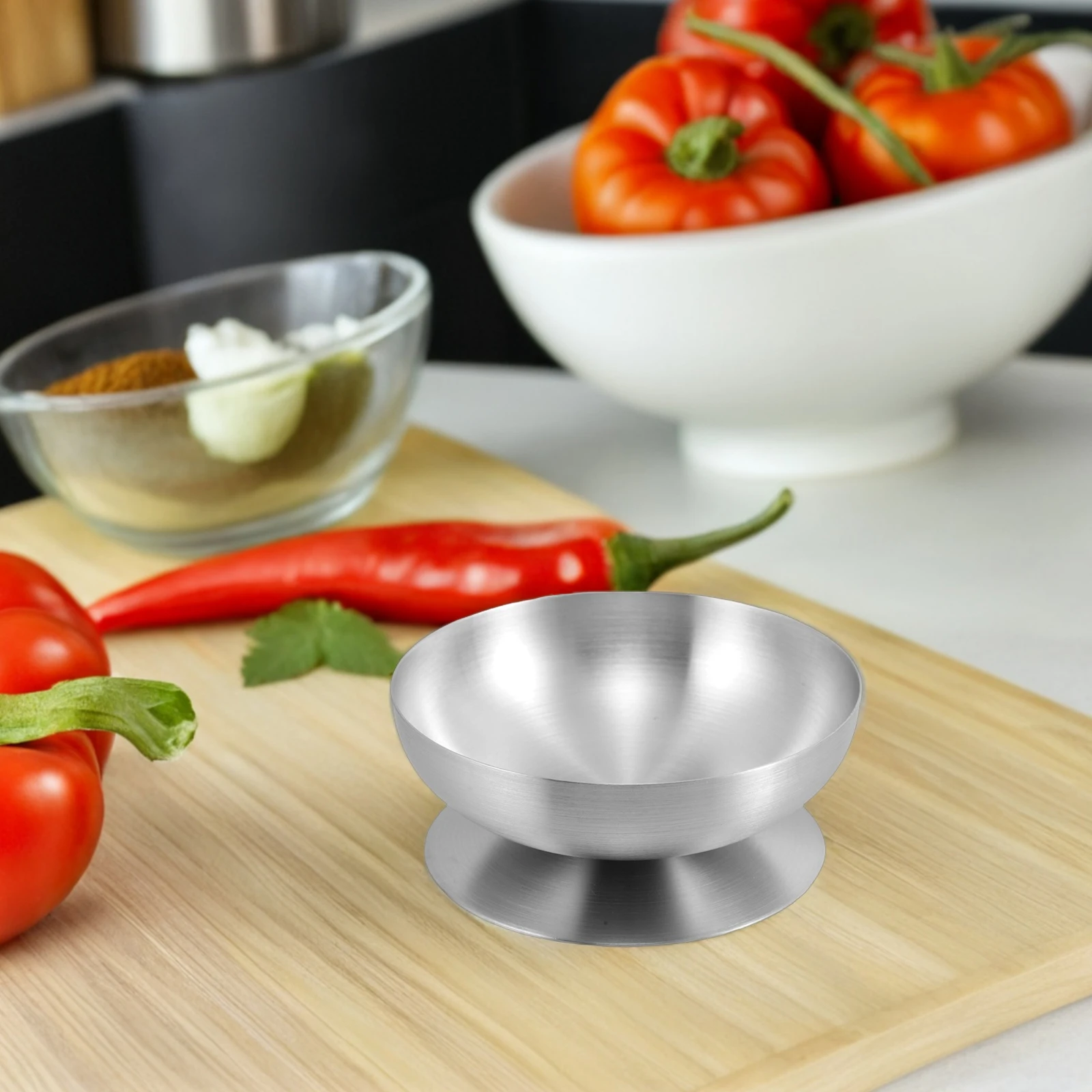 الفولاذ المقاوم للصدأ الآيس كريم كوب الحاويات وعاء الفاكهة أكواب الحلوى لطيف الأطباق كأس دعم أطباق