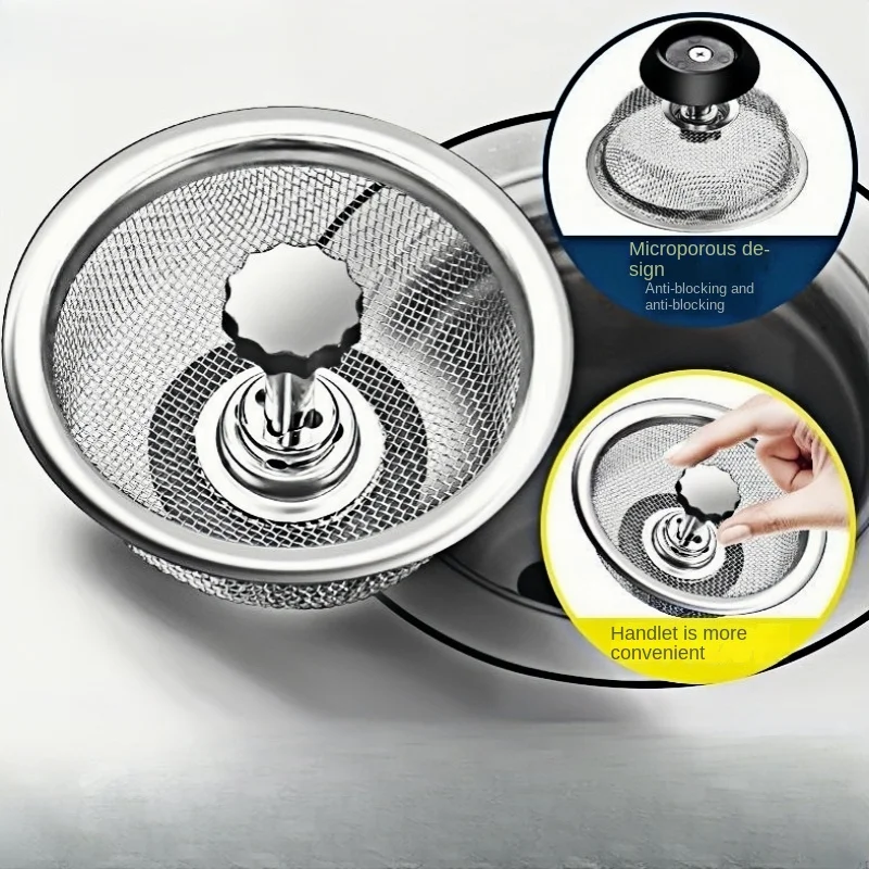 

Kitchen Sink Filter Screen Stainless Steel Sink Leak Screen Vegetable Basin Filter Screen, Kitchen Accessories Sink Funnel