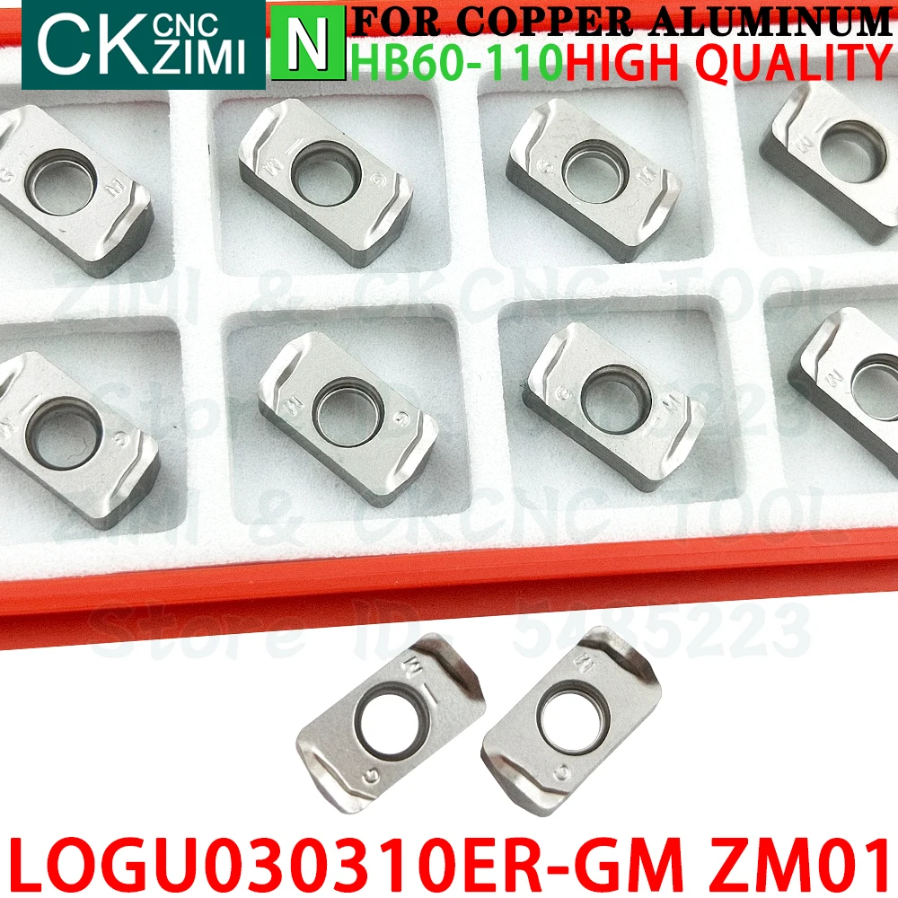 LOGU030310ER-GM ZM01 LOGU 030310 ER GM Carbide Inserts Fast Feed Milling Inserts Tools CNC Mechanical Metal Lathe Milling Tools