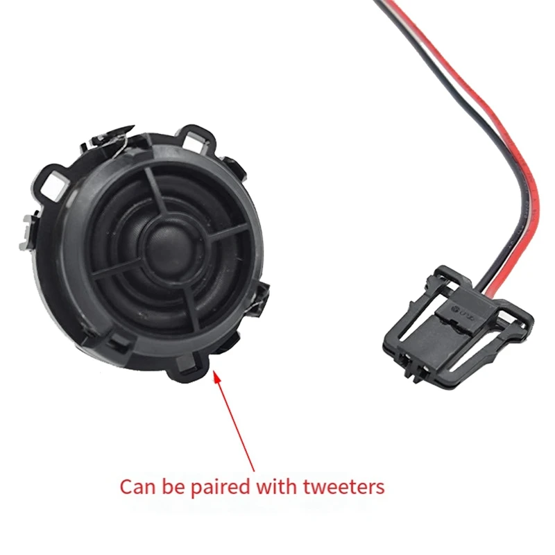 車のスピーカーツイーターとスピーカーケーブル、diyスピーカー、100w、4オーム、2k-22khz、フォルクスワーゲンsagitarゴルフとスポーツバン用のプラスチック、2個