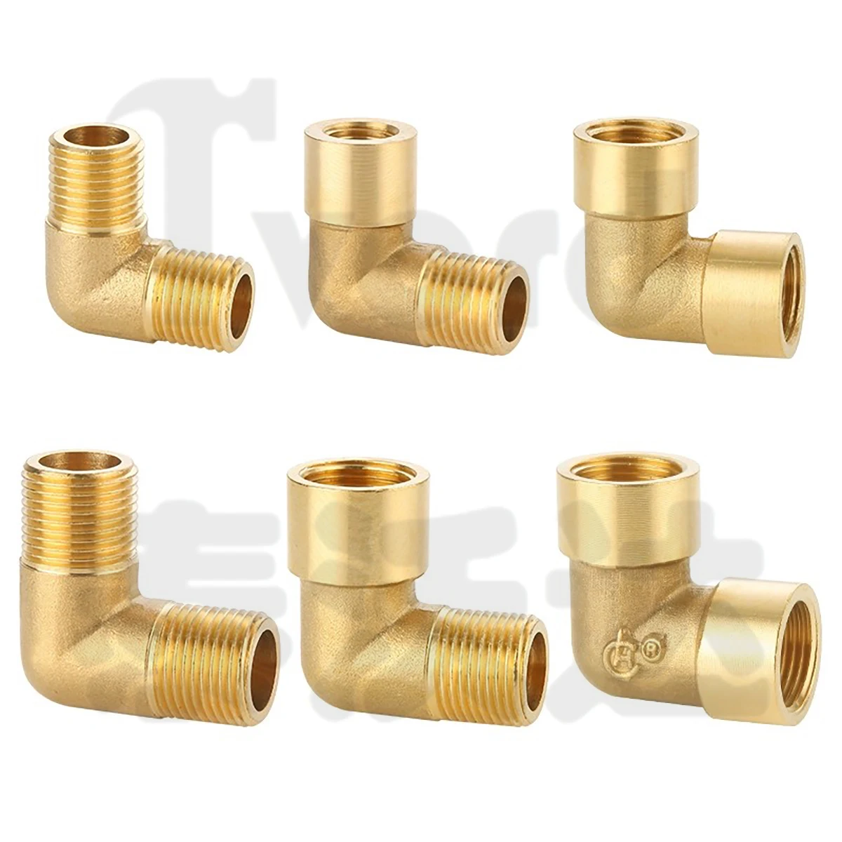 1/8 "1/4" 3/8 "1/2" 3/4 "1" fêmea x rosca macho 90 graus cotovelo de bronze encaixe de tubulação conector acoplador para água combustível adaptador de cobre