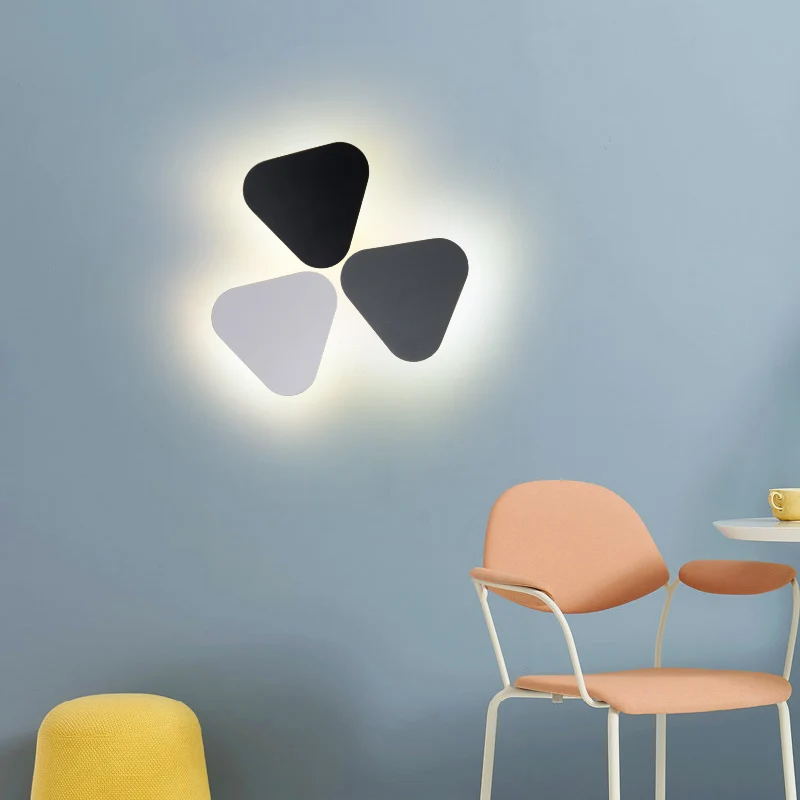 Lámpara de pared creativa y moderna para dormitorio, candelabros de fondo de TV, mesita de noche, sofá, pasillo, balcón, porche, accesorios de iluminación, decoración del hogar