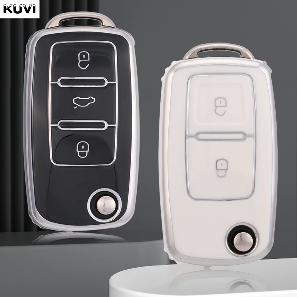 

TPU Car Key Case Cover Shell For VW Volkswagen Amarok Polo Golf 4 5 6 MK4 Bora Jetta Altea Alhambra Passat Beetle Caddy Tiguan