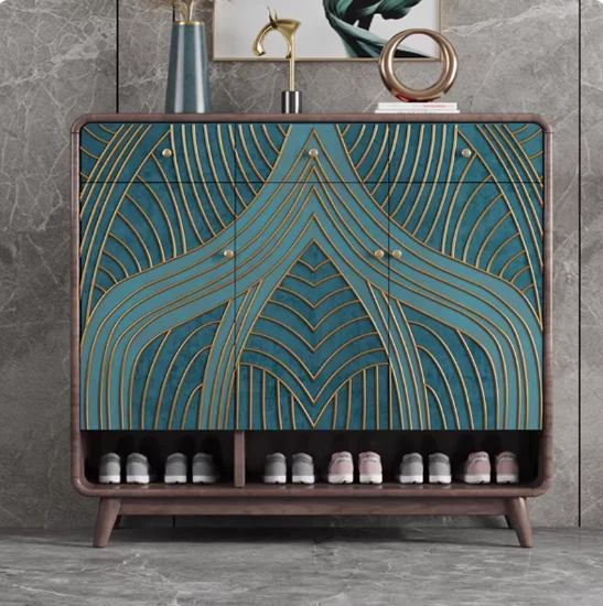 

Американский винтажный шкаф из массива дерева для прихожей с отсеком для обуви, декоративный разделитель для гостиной, многофункциональный комод для прихожей