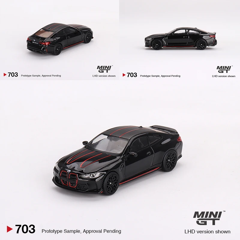 MINIGT 1/64 BMW M4 CSL Black Sapphire MGT00703-MJ Car Alloy Toys Motor Vehicle Diecast Metal Model Kids Xmas Gift Toys for Boys