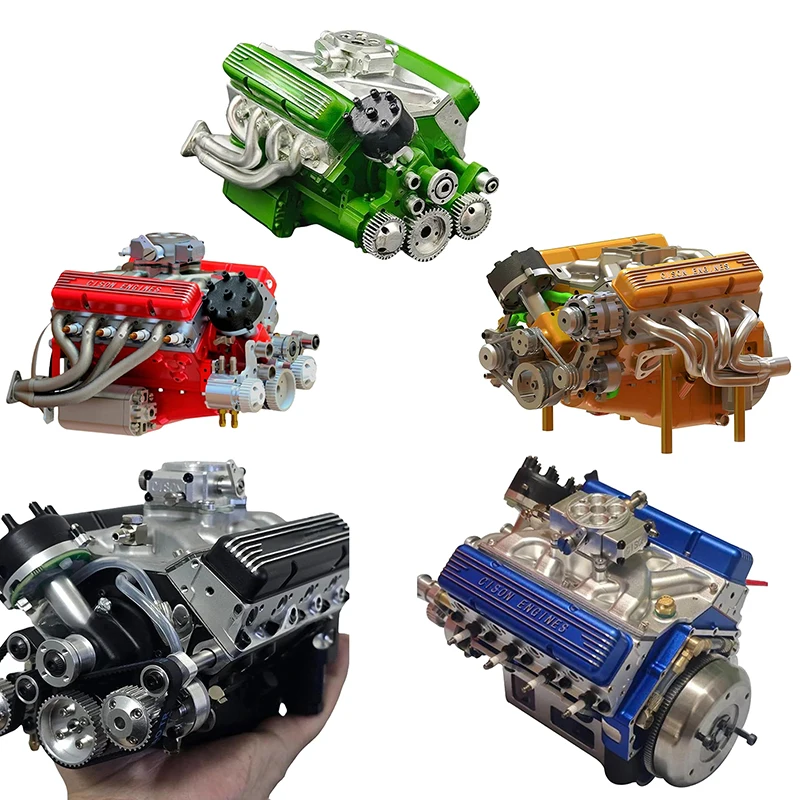 

Комплект двигателя Binray Cison V8 Комплекты моделей газового двигателя с небольшими блоками Мини-устройкайте свой собственный стержень Комплекты двигателя Cison Running, которые работает