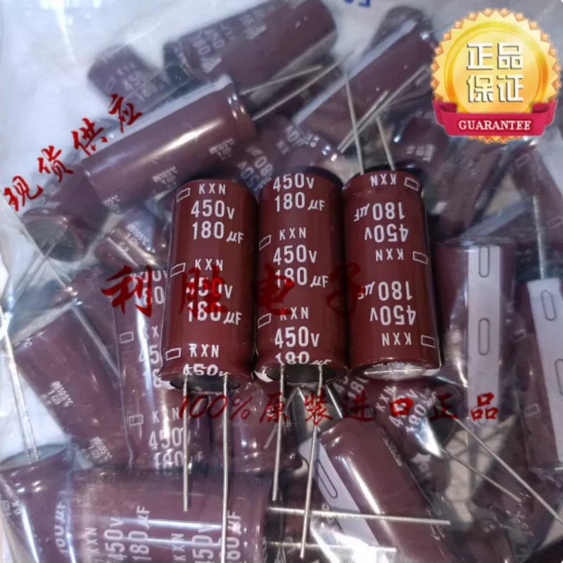 3pcs-10pcs-180uf-450v-capacitor-japones-ncc-black-diamond-450v180uf-18-40-kxn-alta-frequencia-baixa-resistencia