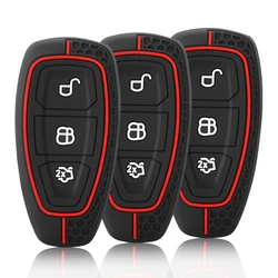 Silicone Car Key Case Shell for Ford Kuga Focus Mk3 Mk4 Mondeo Fiesta Titanium Ecosport Transit MK8 key Cover Remote Accessories