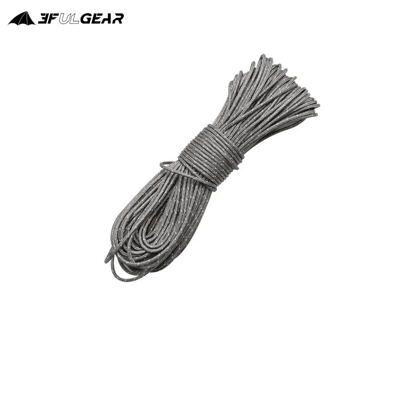 3F UL Gear 1.5MM tali reflektif, tali berkemah luar ruangan, tali angin UHMWPE tahan lama 20M