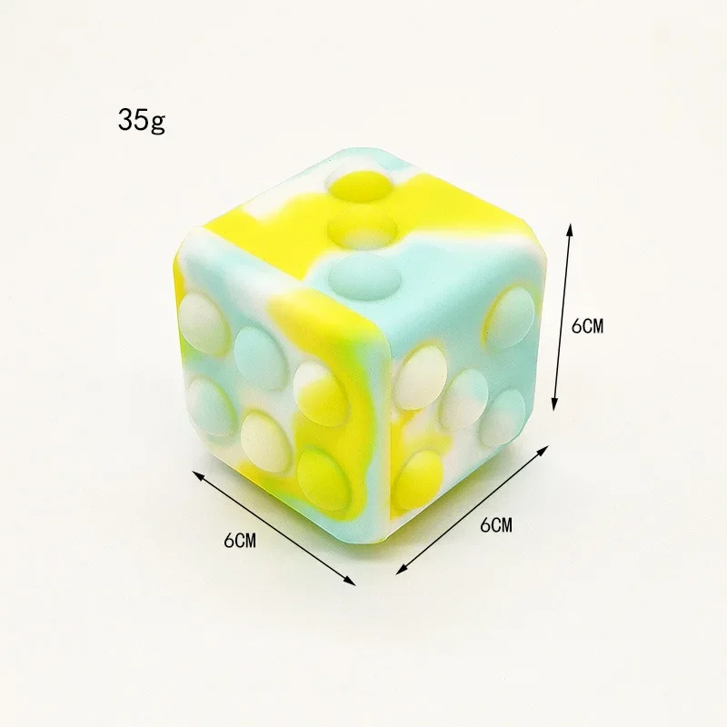 3D Decompression Dice Pop Fidget Toys Its Squishy Puzzle Push Bubble Simple Dimple Anti Stress Squeeze Toys for Kids