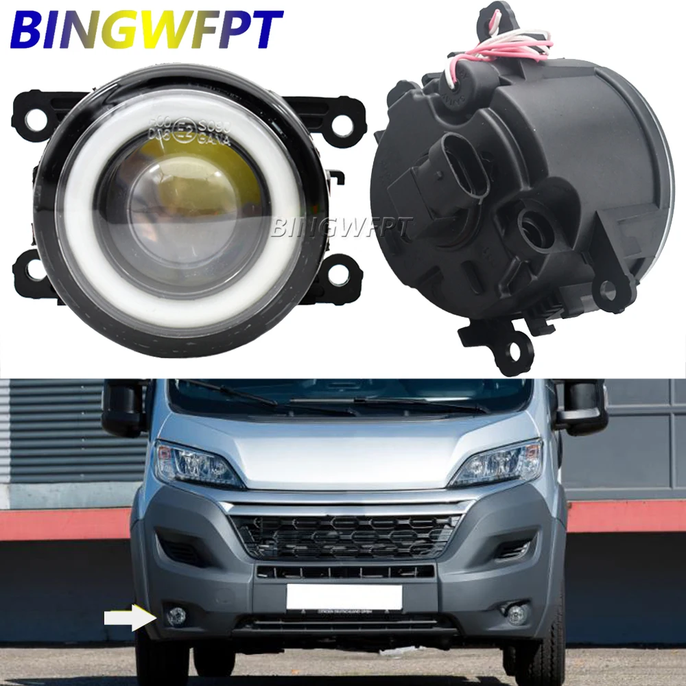 

LED Fog Light Cut-Line Lens for Citroën Jumper 290-295 2014 2015 2016 Angel Eye DRL Daytime Running fog Lights