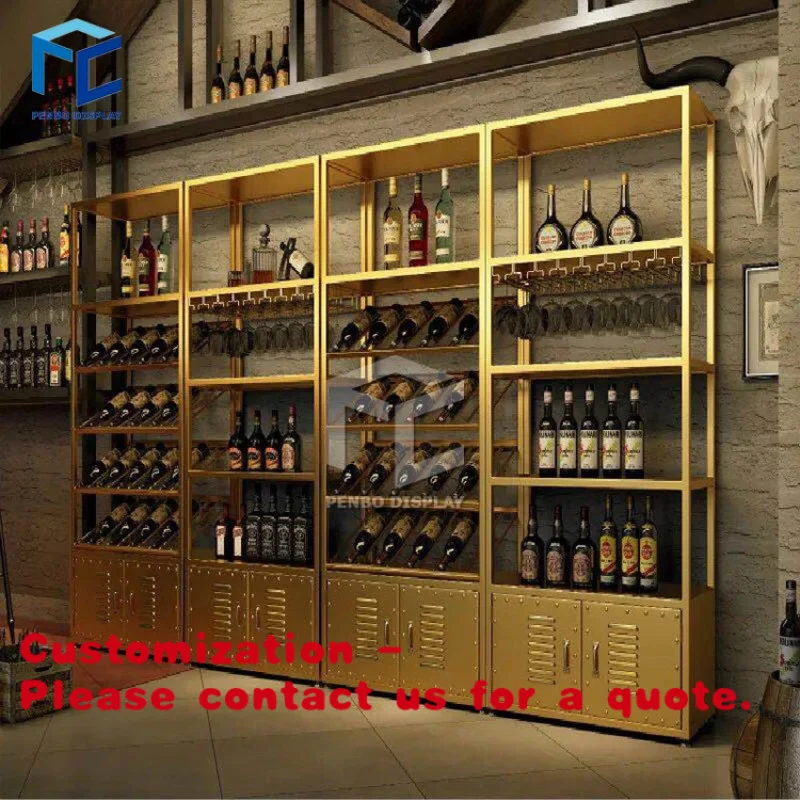 

Стеллажи для бутылок на заказ: витрины и декор для винных магазинов, лавок алкогольной продукции