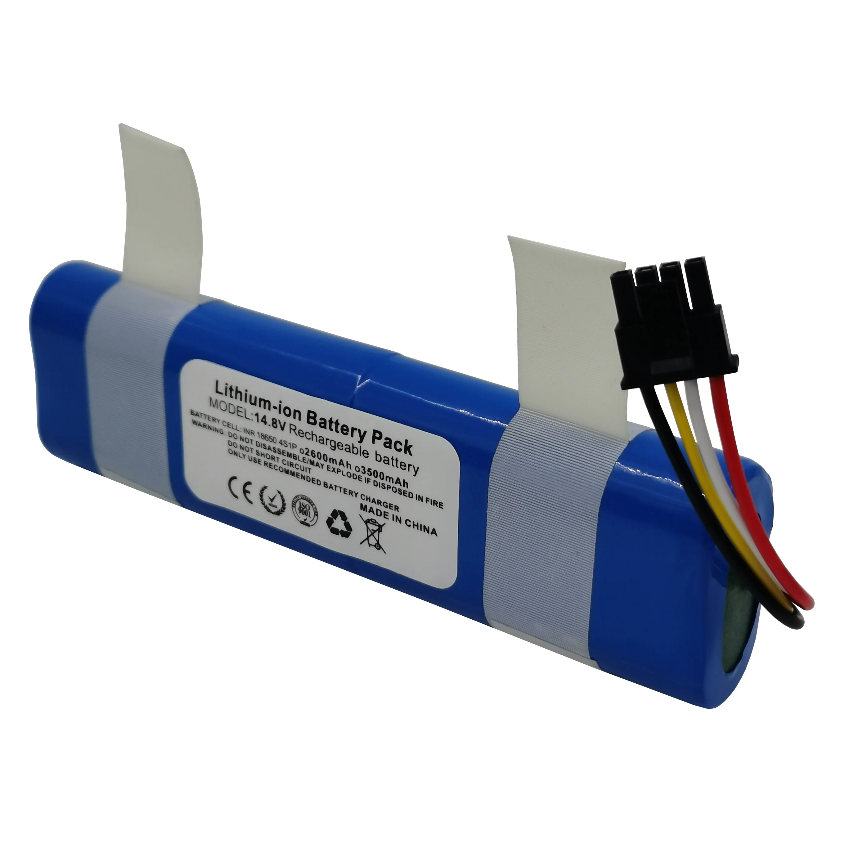 14.4V 14.8V 2600MAh 3.5Ah แบบลิเธียมไอออนแบตเตอรี่ Pack สำหรับเครื่องดูดฝุ่นหุ่นยนต์ Xiaomi Trouver Lds Rls3ใหม่ปรับแต่ง