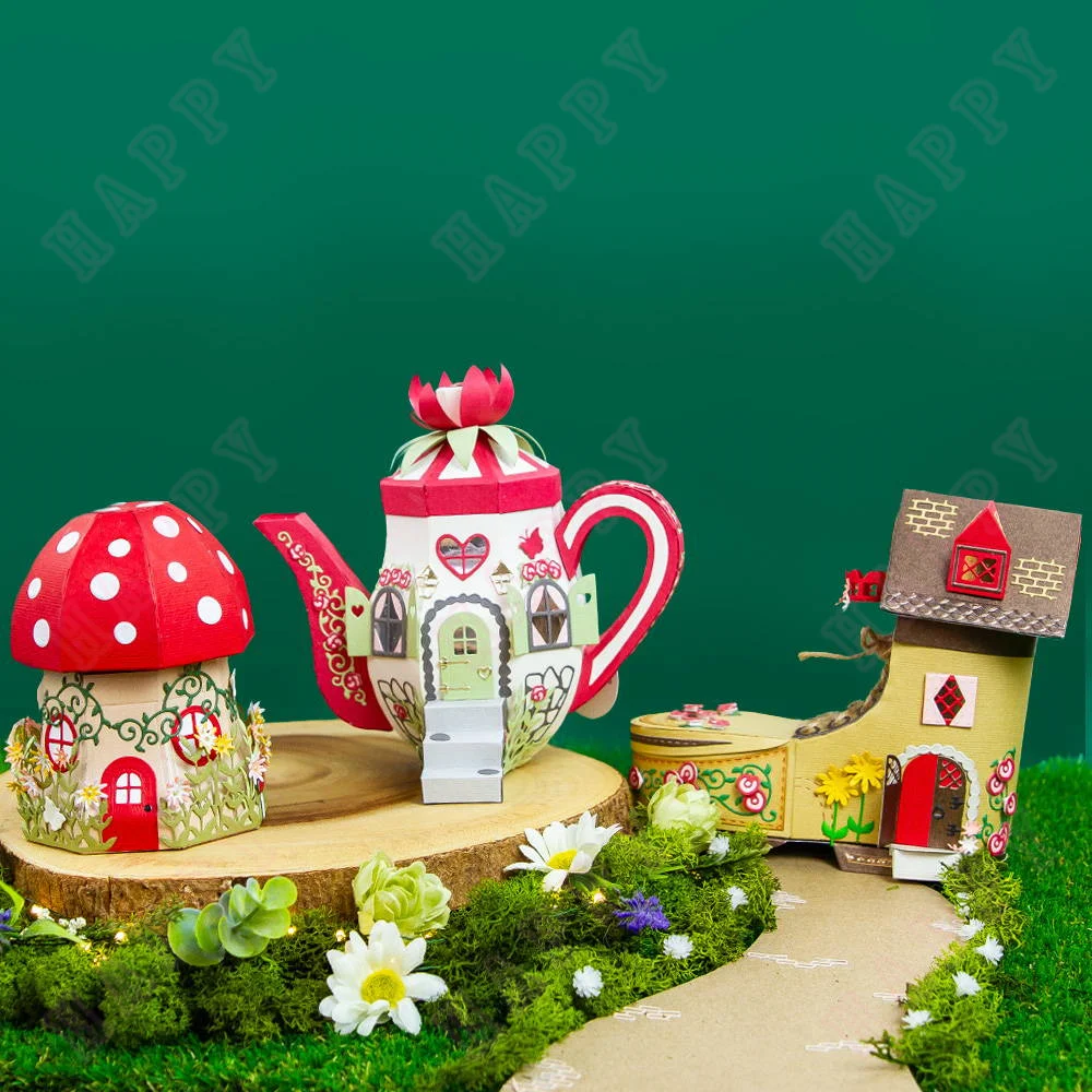 The Enchanted Dwellings Collection Metal Cutting Dies Box Scrapbook Craft Decoration Embossing Template DIY Handmade Christmas