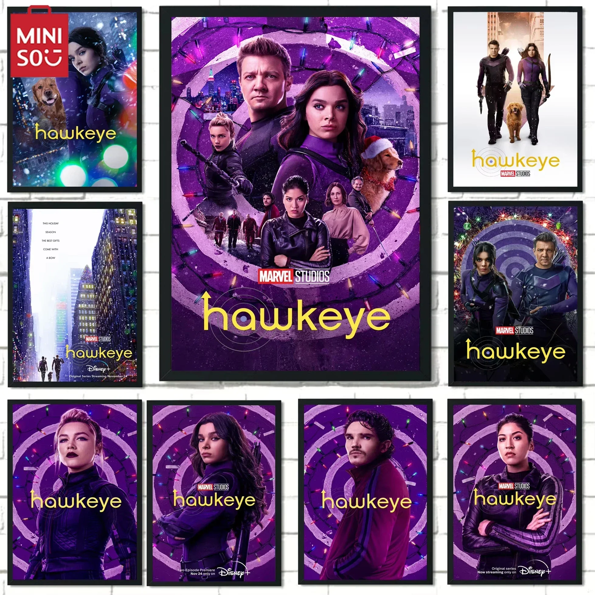 Póster de la Mini serie de televisión MINISO Marvel Hawkeye, nuevo diseño, cuadro sobre lienzo para pared, impresiones, regalo de Anime para habitación, guardería, decoración del hogar