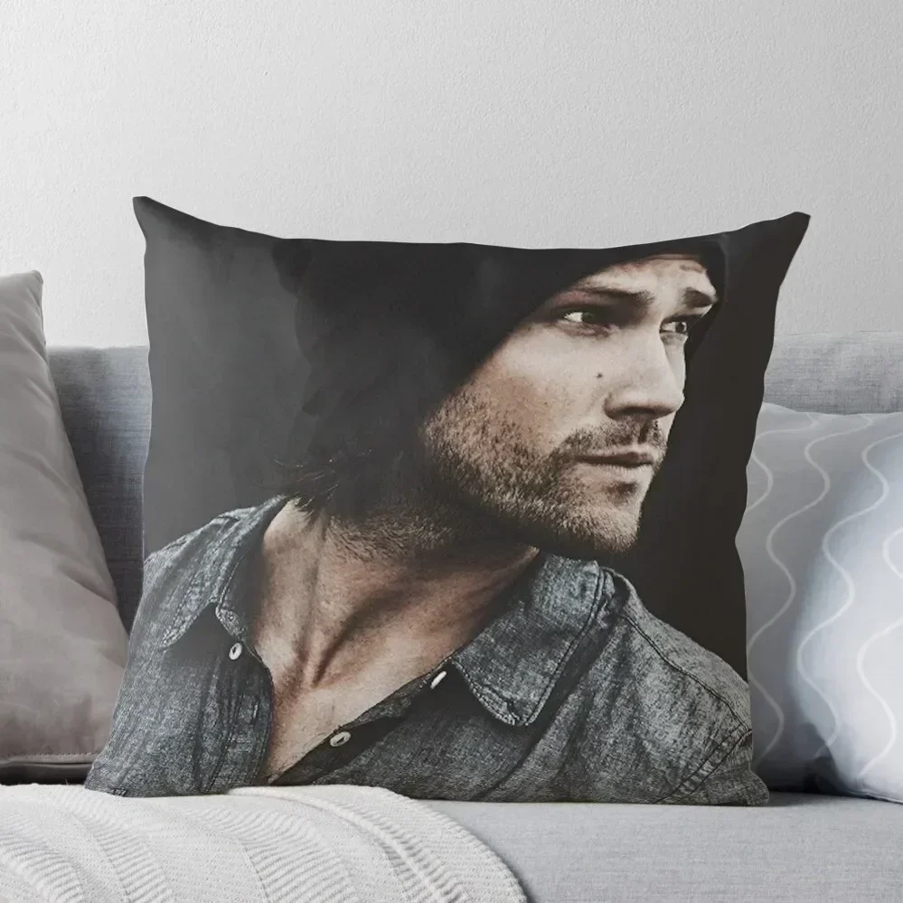 

Sam Winchester Throw Pillow christmas decorations for home 2025 Elastic Cover For Sofa Cusions Cover Decorative Cushion pillow