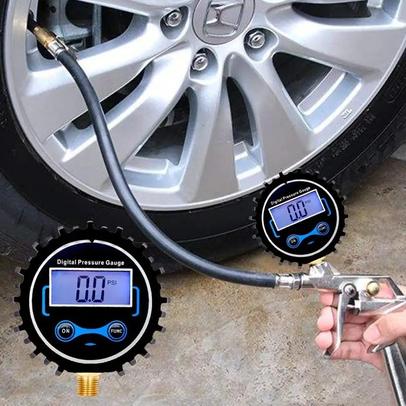 

Tyre Pressure Gauge Portable Heavy Duty Pressure Meter Diameter 8cm for Auto Car U4LB