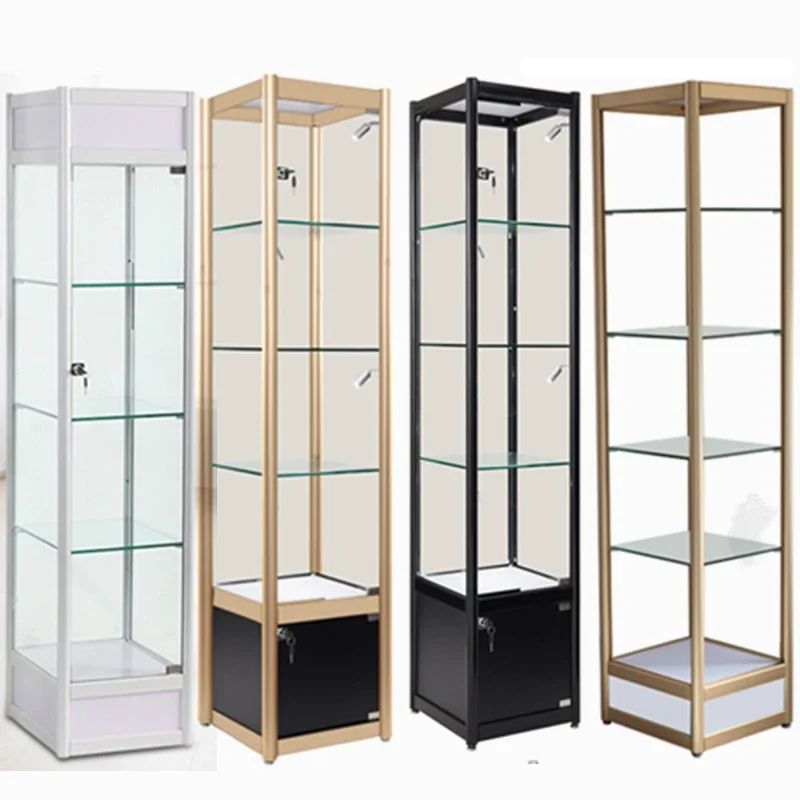 Crafts Storage  Jade Display Figure Model Toy Glass Display Cabinet Trophy Medal Transparent Display