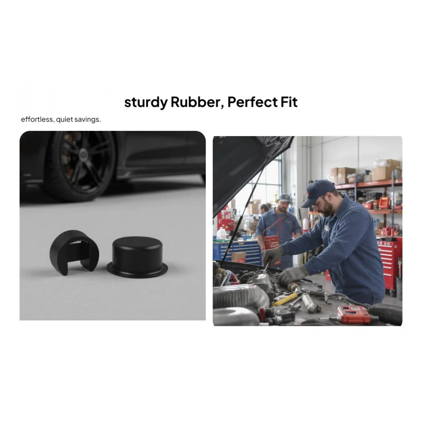 Picture 5: Automotive Tailgate Hinge Bedside Insert Kit Rubber 120x60mm for Ford Ram Truck Restoration 4pcs