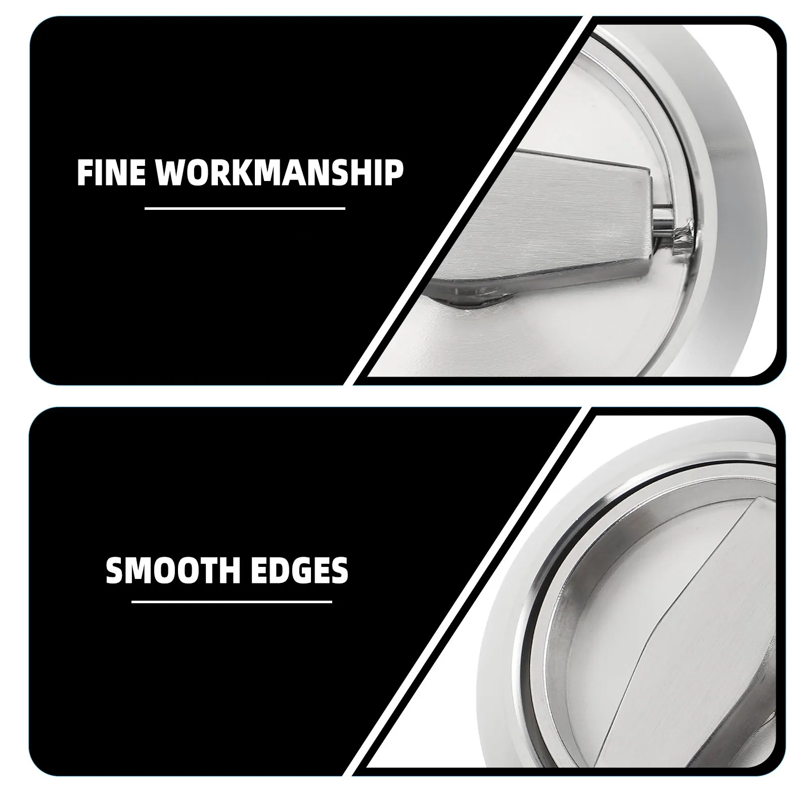 

2 Pcs 304 Stainless Steel Pull Ring Handles Sliding Door Locks Round Hidden Design Bathrooms Furniture Wear Resistant