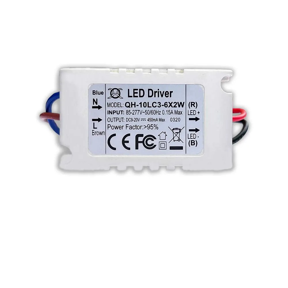 Driver LED Corrente costante 300mA 420mA 600mA 900mA DC12-20V 9-14V 6-9V Trasformatore di illuminazione per alimentazione 5W 6W 7W 8W 9W 10W