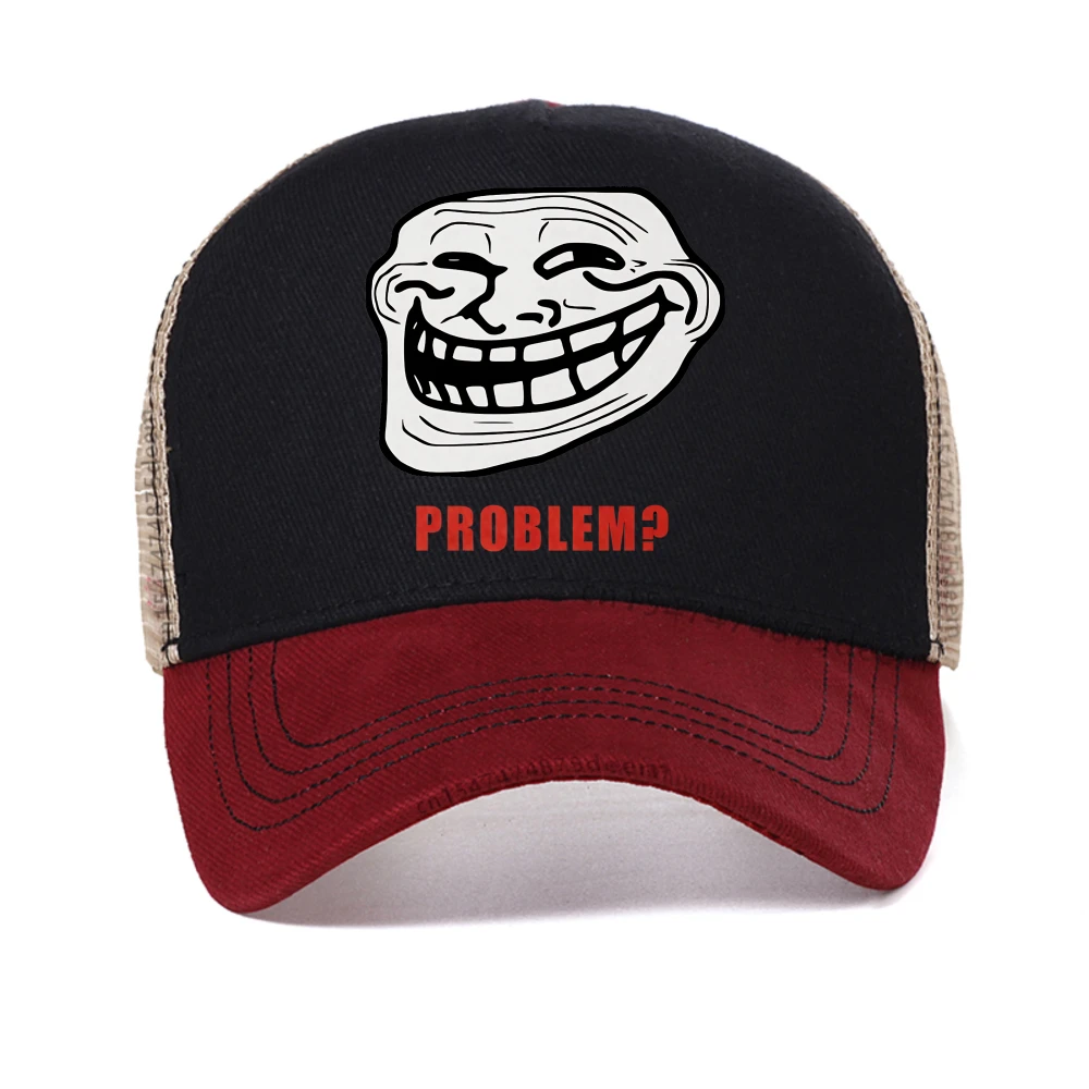 

TROLLFACE MEME RAGE COMIC FUNNY TROLL JOKE INTERNET baseball cap Mens Womens casual Snapback hat Adjustable mesh Trucker Hats