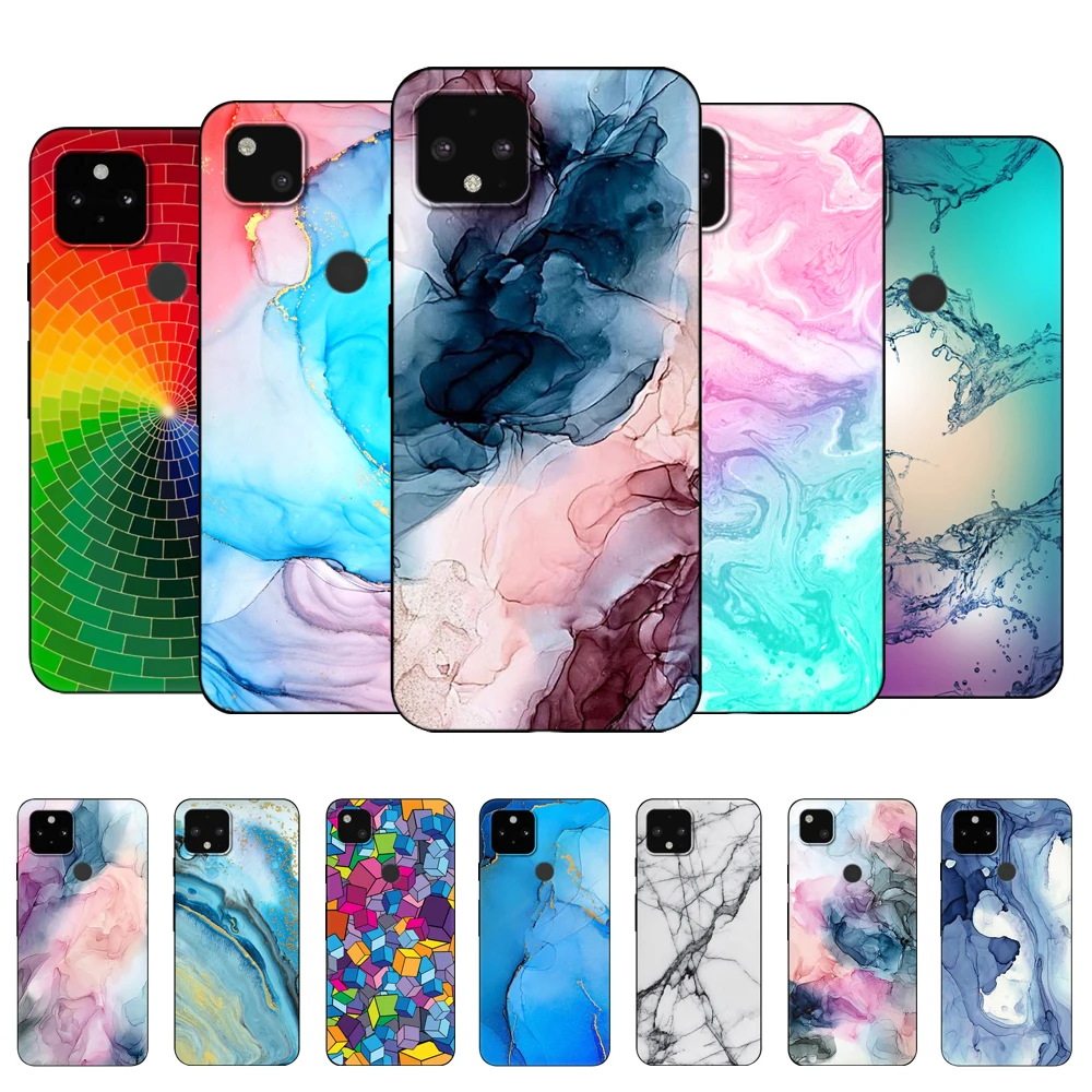 For Google Pixel 4 Case For Google Pixel 4A 4G 5G Case For Pixel 4 XL Case Pixel4 4 a 4XL black tpu case marble colorful fashion