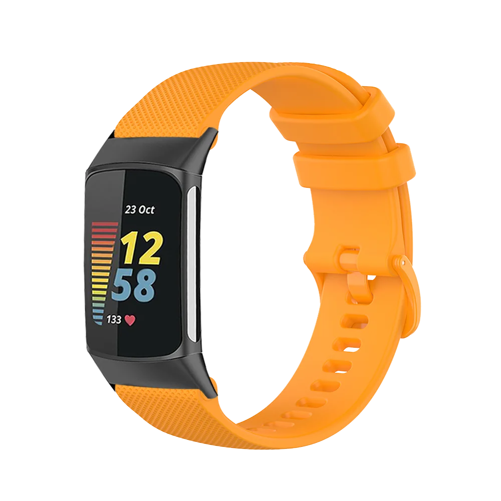 สายนาฬิกาสําหรับ Fitbit Charge 3 Charge 4 Charge 5 พร้อมยางนุ่มรูปแบบตาหมากรุกขนาดเล็ก QUICK RELEASE แฟชั่นสายนาฬิกาสมาร์ท