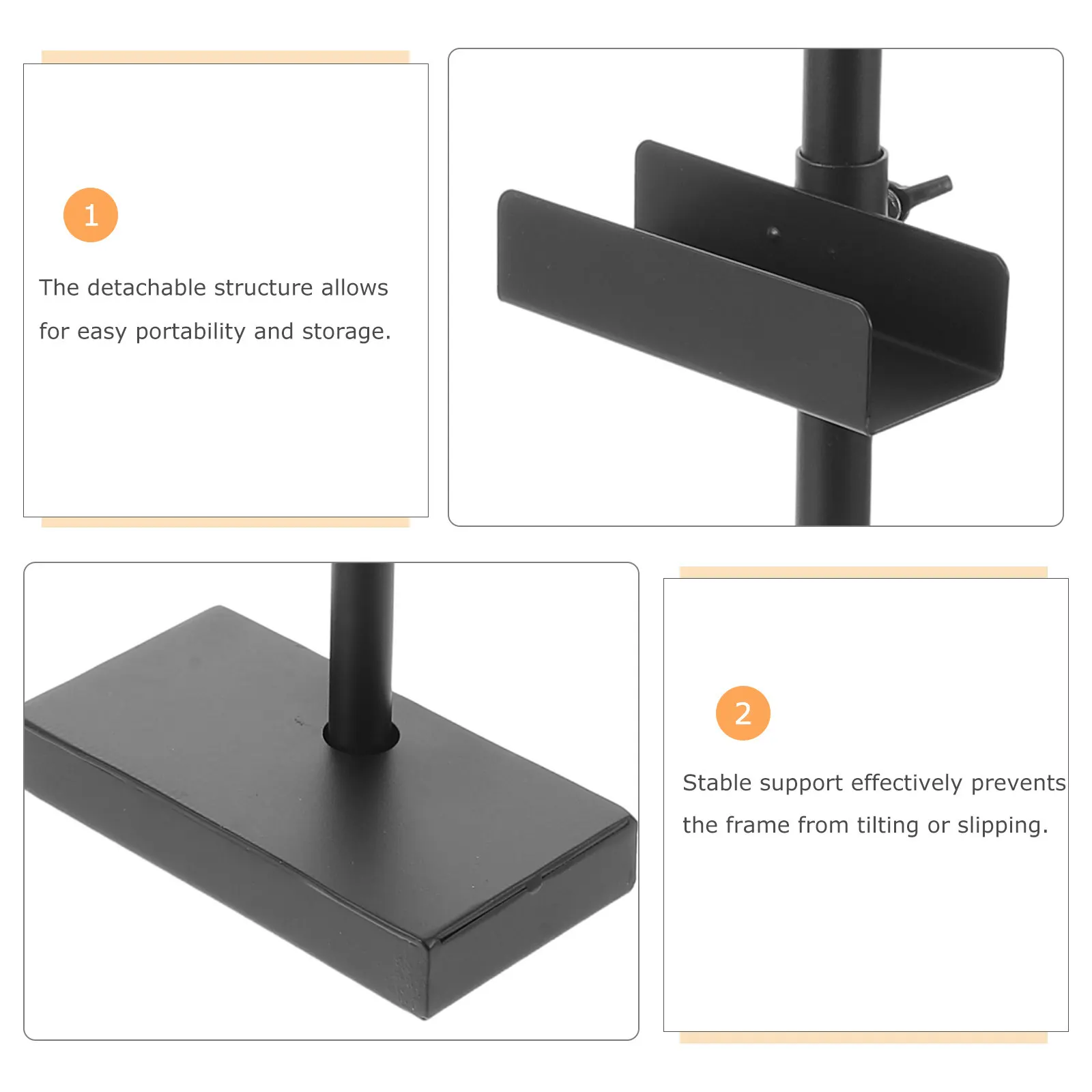 Adjustable Metal Tabletop Picture Frame Easel 29.5x5.9x3.1in Desktop Frame Stand Picture Holder Sign Display Home Exhibition