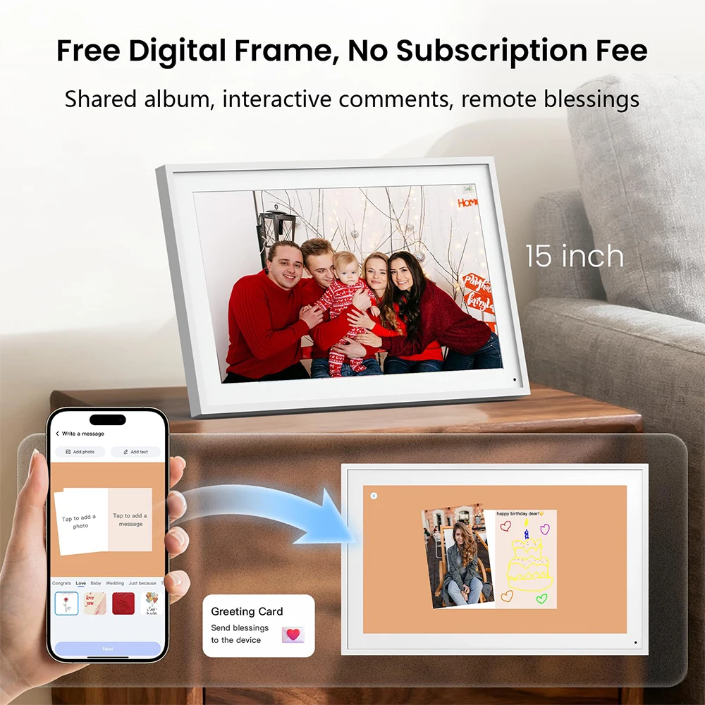 NEWYES 21.5 "تقويم رقمي 2026 مخطط عائلي ذكي مخطط عمل 1080P كامل HD شاشة لمس تفاعلية جدار ومكتب قابل للتركيب