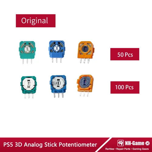 Módulo Sensor de potenciómetro de 3 pines, 50/100 Uds., Original para mando PS5, potenciómetro de Joystick analógico 3D para controlador PS5