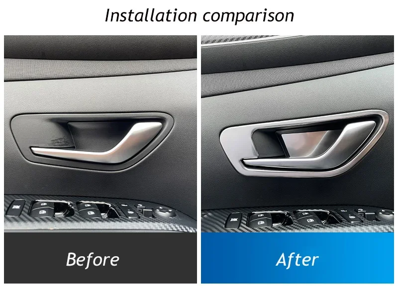 Car Interior Door Bowl Cover Trim Decal  Car-Styling Stainless Steel 4pcs/Set For Hyundai Tucson NX4 2021-2025 Accessories