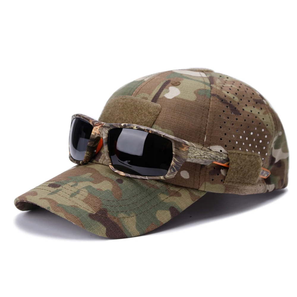 1/2pcs New Men Camouflage Baseball Cap Breathable Sunscreen Hat Outdoor Sports Hunting Hiking Camping Beach Fishing Sun Hat