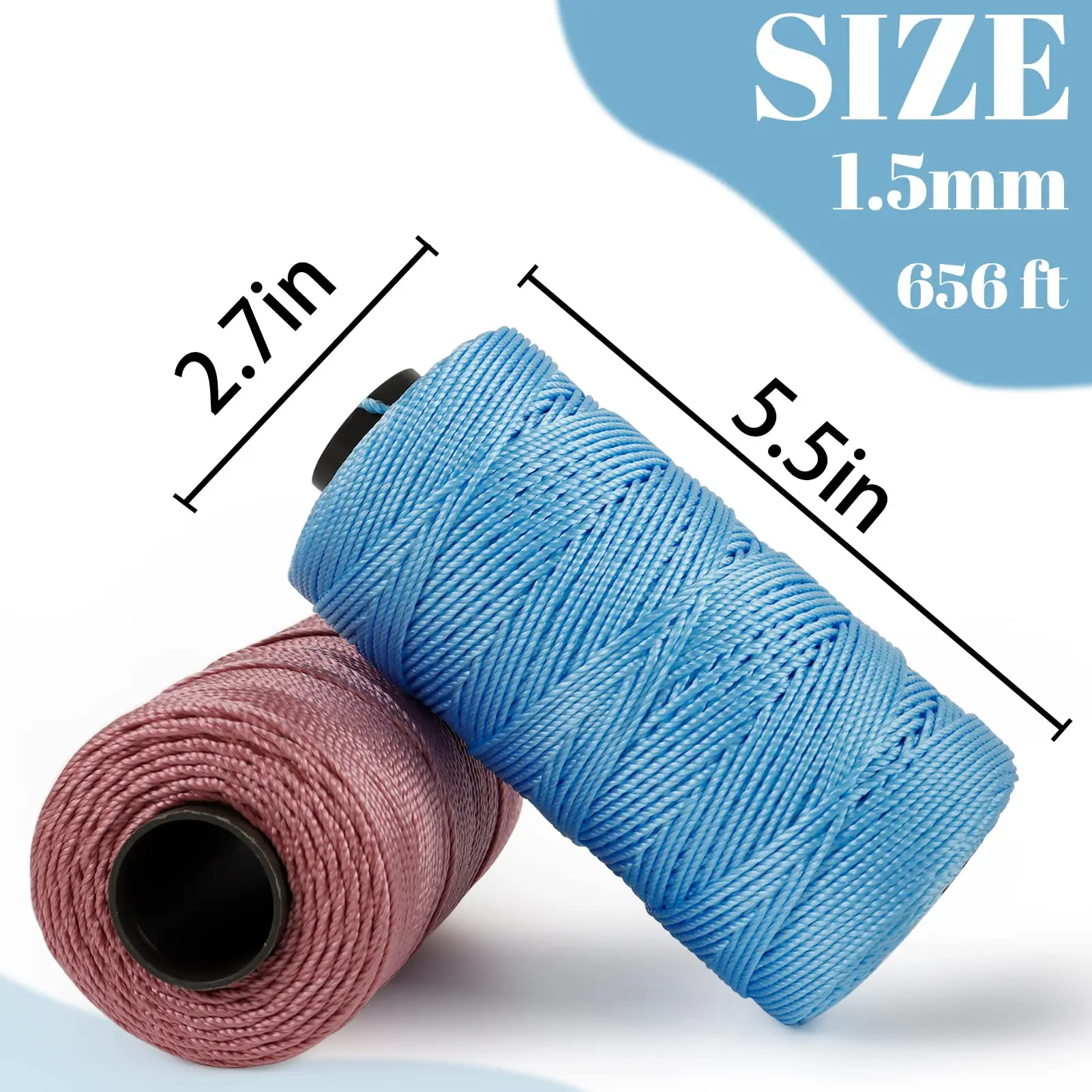 Art Yarn Cord Polyester Yarn 1.5mm 200meters Rope Macrame Knitting Crocheting DIY Bags Basket Summer Hat Craft Rope String