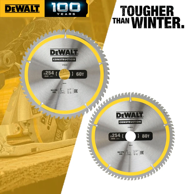 

DEWALT 254MM*60T/80T DT90272-A9 DT90250-A9 Construction Circular Saw Blade Power Tool Accessories DT90272 DT90250