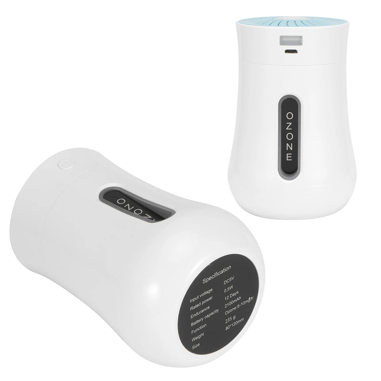 Geur Verwijderaar Mini Koelkast Geur Zuiveraar 2100Mah Usb 4.6X3.1X 3.1in Kledingkast Voor Thuis