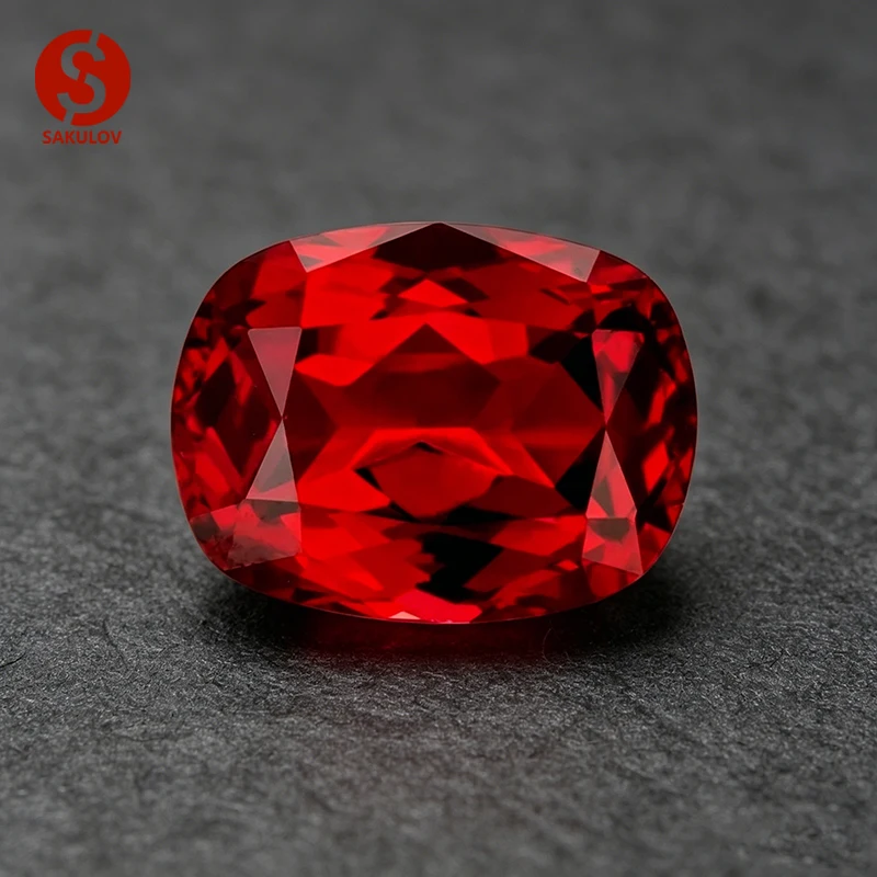 

Lab-Grown Ruby Gemstone Pigeon Blood Color L-Cushion Cut Loose Stone for Jewelry Making with AGL Certificate Top Quality