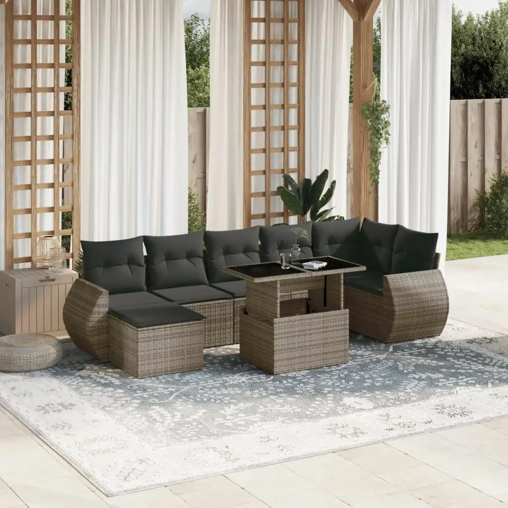 

Spacious Grey Poly Wicker Modular Garden Sofa Set for Outdoor Relaxation and Entertaining