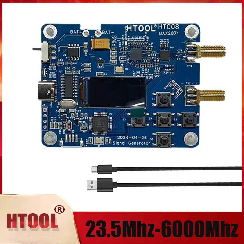 Sinal Fonte Transmissor Ponto de Controle Serial Varredura de Freqüência 2356000mhz Ht008 rf