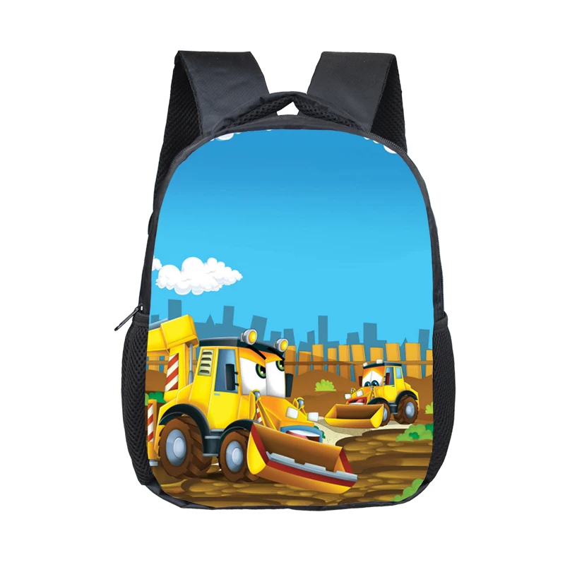 Mochila de camión/ambulancia/coche/Tractor para niños, Bolsa Escolar de jardín de infantes, mochila de excavadora con estampado de dibujos animados para niños y niñas