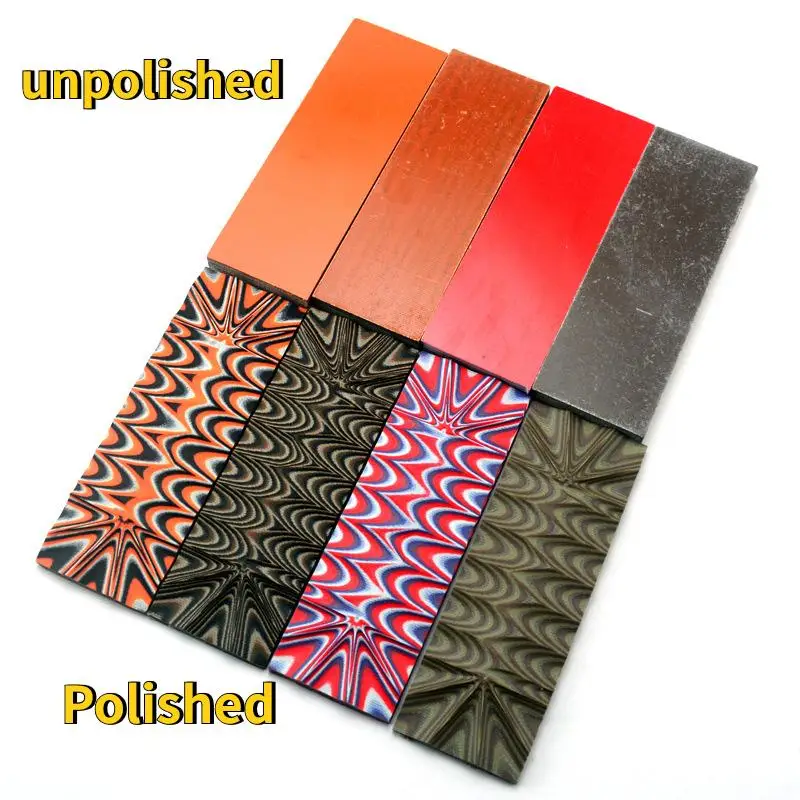 1Piece G10 Glassfibre Template Knife DIY Making Handle Material Black/Tan/OD Green Orange G10 Great Camo Look Knife