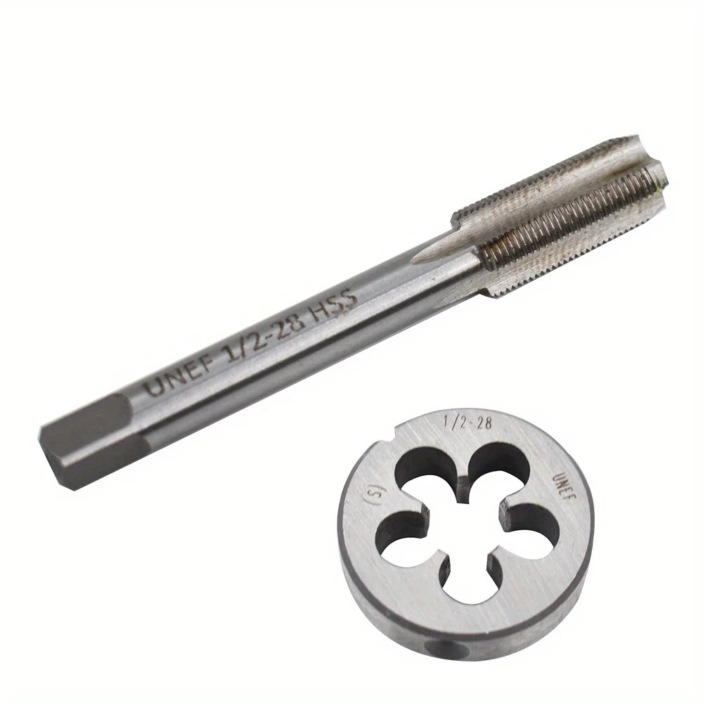 1/2in-28 HSS Tap and Die Set 1/2 x 28 Machine Thread Tap and Round Thread Die Right Hand 22LR 223 5.56 9mm