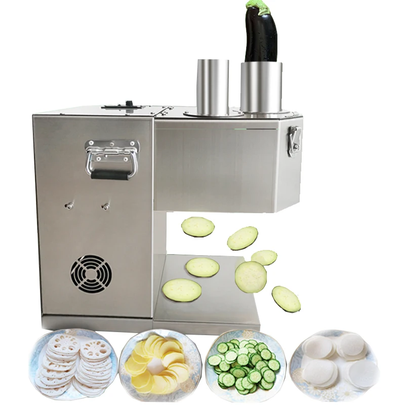 

Commercial Multi-Function Vegetable Slicer Cutter Electric Potato Lotus Root Fruit Slicing Machine Cut Carrot Cucumber Slice