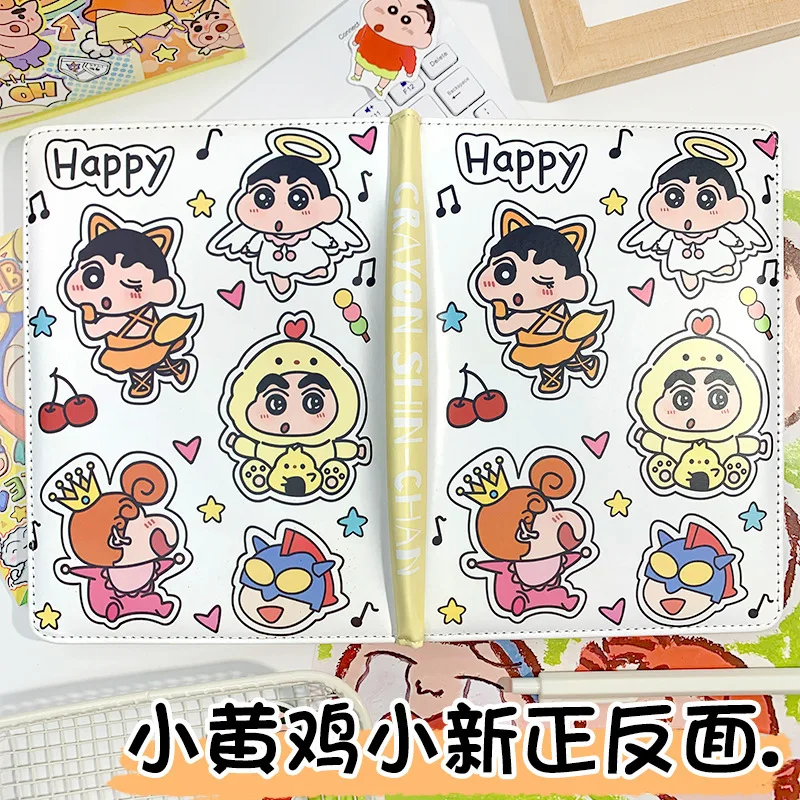 

Crayon Shin chan A5 Notebook Cute Cartoon Leather Notebook Student Handbooks Colorful Pages Gift for Girls