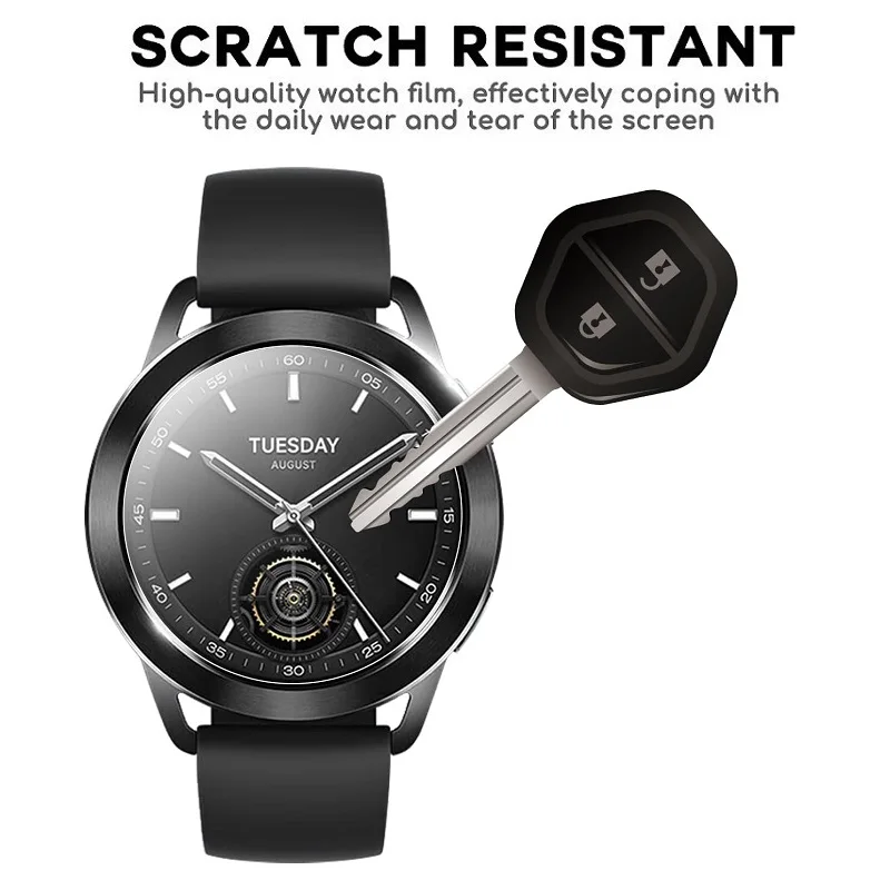 5PCS Screen Protector for Xiaomi Mi Watch S3 47mm Smartwatch Tempered Glass Scratch-Proof Protective Film