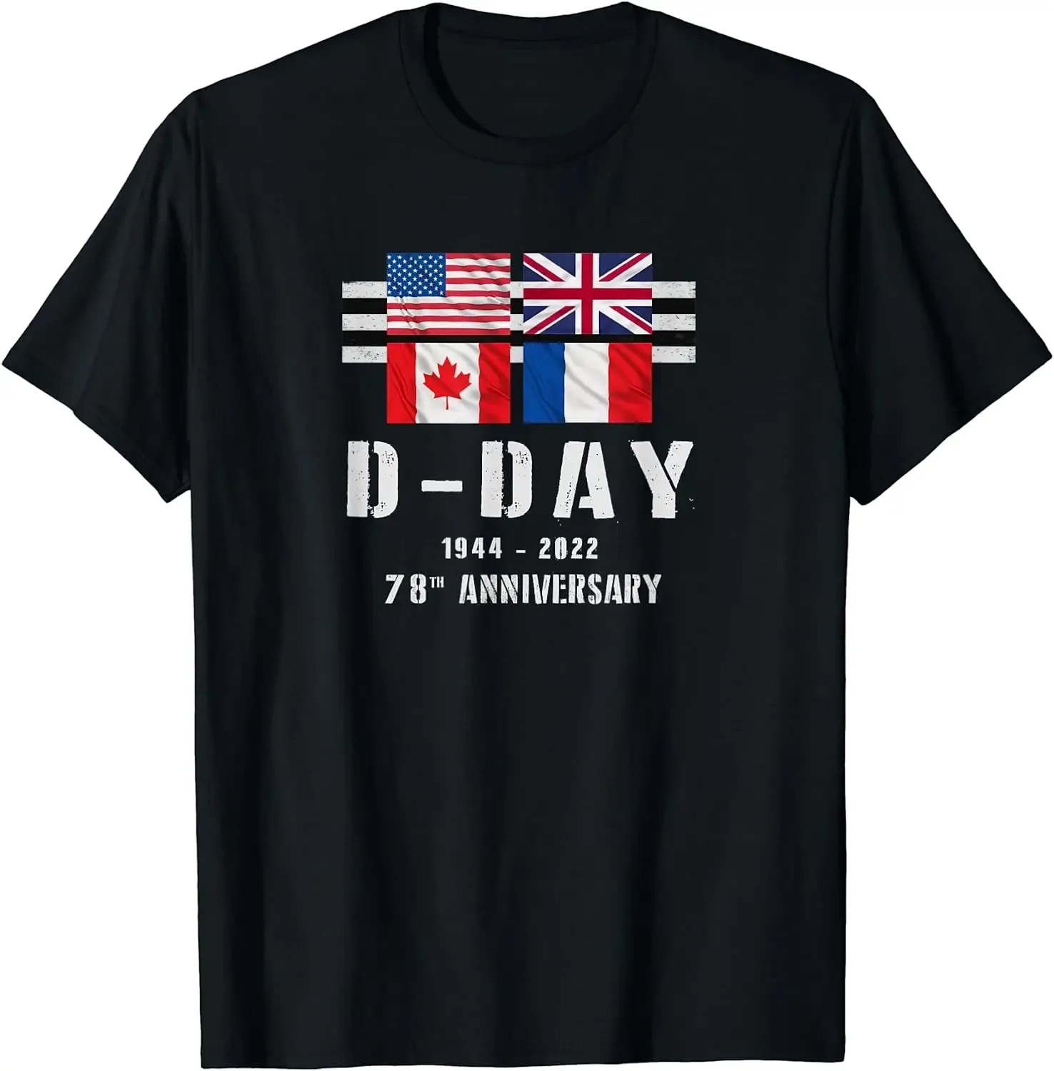 

78th Anniversary of World War II D-Day Allied Forces Waiting for France T-Shirt