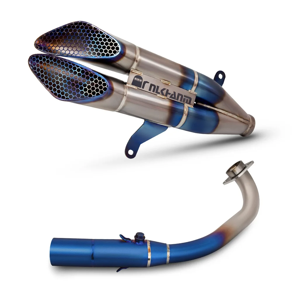 Suitable For Motorcycle XMAX300 Modified Exhaust Pipe Front Section, Integrated Front Section DY Taizi, Titanium Alloy Exhaust