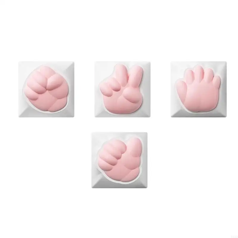 583D 4pcs Eye-Catching Paw Keycap for Gaming Keycaps Sublimation Dye Technology