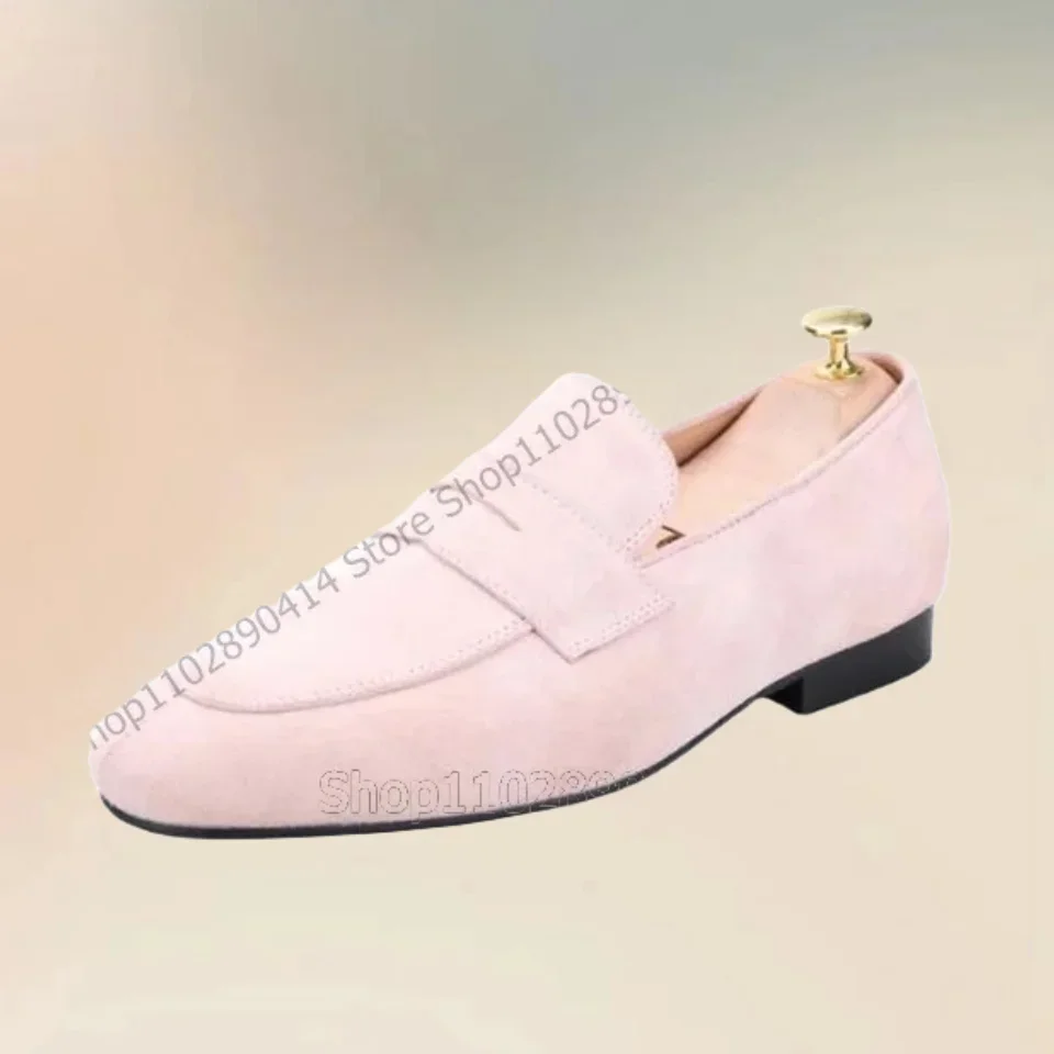 

Multi Colors Sewing Design Square Toe Loafers Fashion Slip On Men Shoes Luxurious Handmade Party Feast Office Men Casual Shoes