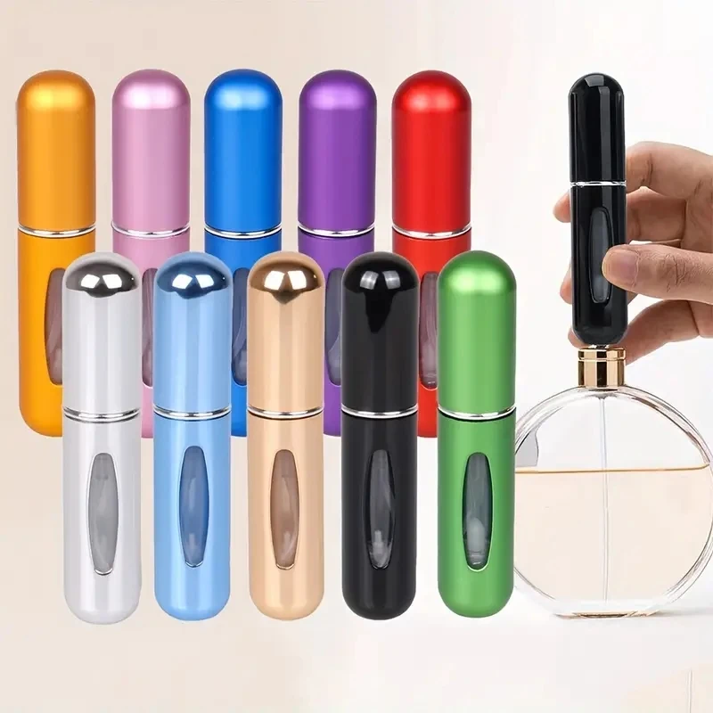 Portable Mini Travel High-end Perfume Bottle Base Refill Bottle Straight Charging Small Sample Perfume Aluminum Material